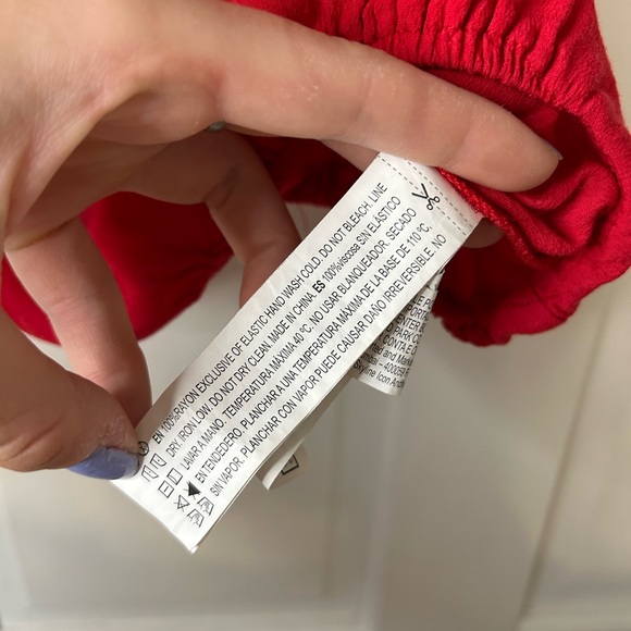 Forever 21 Red Ruffle Strap Tank Size Large - Picture 4 of 5